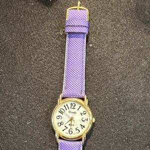 Xanadu Purple Women's Fashion Watch with Gold Case